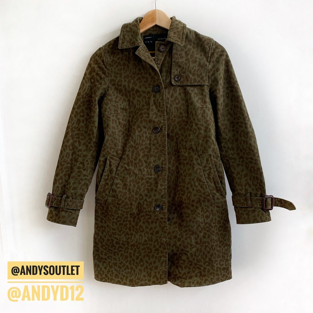 Sold! Zara Women’s Cheetah Print Trench Coat Size